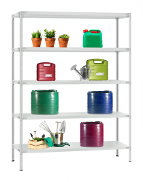 Стеллаж металлический Титан МС-900 2400x1000x500 5 полок Стеллаж металлический Титан МС-900 2400x1000x500 5 полок