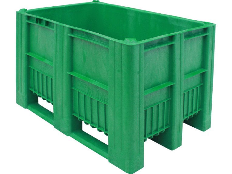BoxPallet 1200х800х740 мм зеленый сплошной купить в Омске