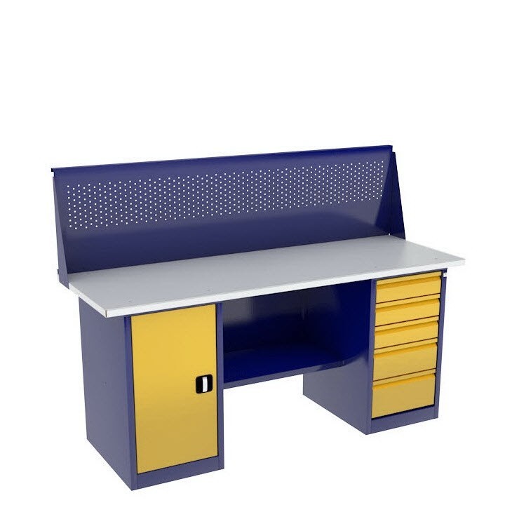 Верстак с тумбой и драйвером ВП-4Т/1,6 с экраном купить в Омске Верстак с тумбой и драйвером ВП-4Т/1,6 с экраном купить в Омске