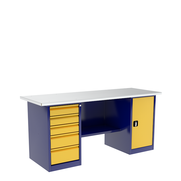 Верстак с тумбой и драйвером ВП-4Т/1,9 купить в Омске Верстак с тумбой и драйвером ВП-4Т/1,9 купить в Омске