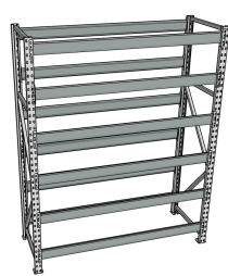 Стеллаж грузовой СГР 3000x1500x500 6 полок (без настила)