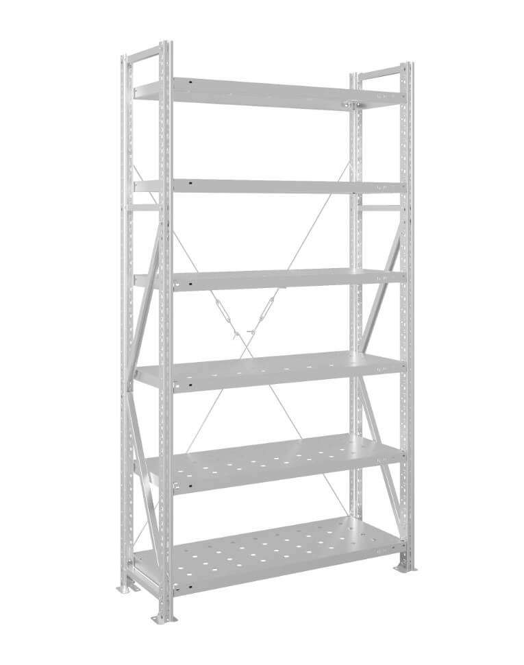 Стеллаж MS U 2000x700x400 6 полок (200 кг, перф) купить в Омске