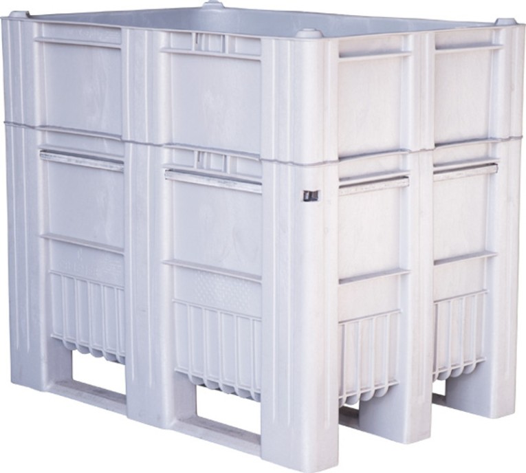 BoxPallet 1200х800х1035 сплошной, на полозьях серый купить в Омске