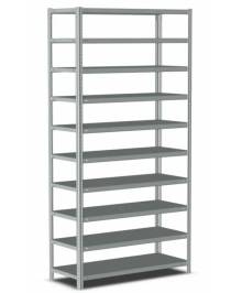 Стеллаж металлический Титан МС-500 1200х1500х600 10 полок Стеллаж металлический Титан МС-500 1200х1500х600 10 полок