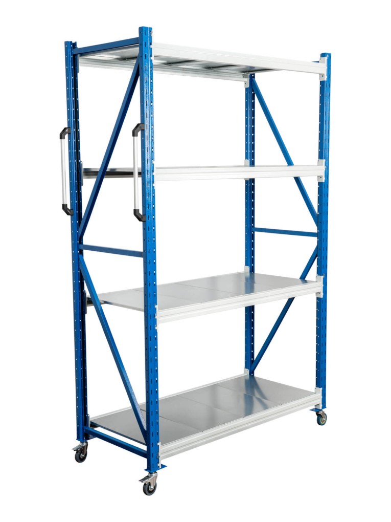 Стеллаж мобильный БиКом СТ-4 250x180x70 4 полки купить в Омске Стеллаж мобильный БиКом СТ-4 250x180x70 4 полки купить в Омске