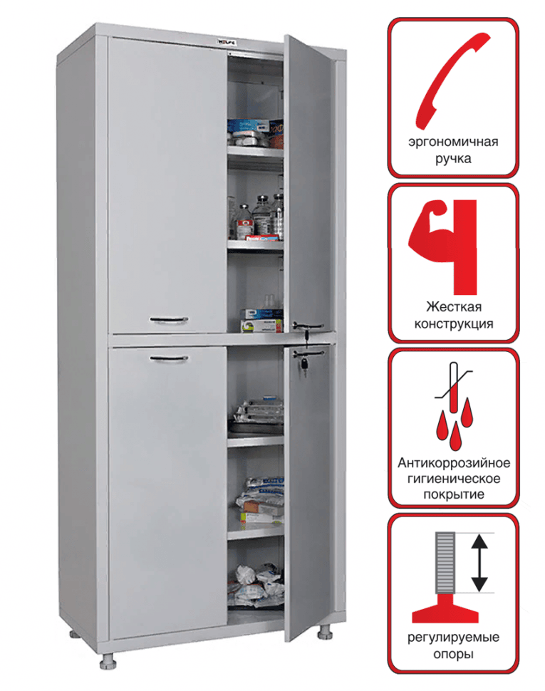 Медицинский шкаф Hilfe МД 2 1780/SS купить в Омске Медицинский шкаф Hilfe МД 2 1780/SS купить в Омске