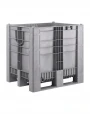 BoxPallet 1200х1000х1140 сплошной, на 3-х полозьях серый BoxPallet 1200х1000х1140 сплошной, на 3-х полозьях серый