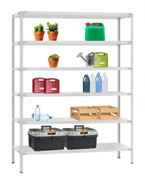 Стеллаж металлический Титан МС-900 2500x1000x400 6 полок Стеллаж металлический Титан МС-900 2500x1000x400 6 полок