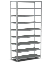 Стеллаж металлический Титан МС-500 1800х1000х600 9 полок Стеллаж металлический Титан МС-500 1800х1000х600 9 полок