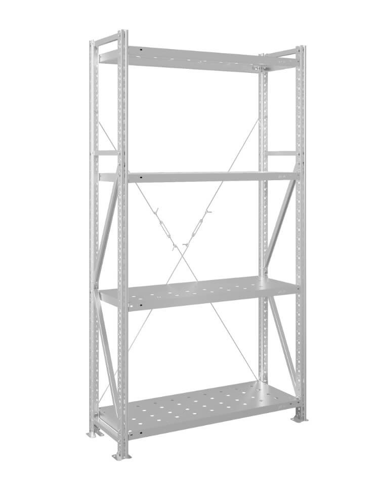 Стеллаж MS U 3000x1500x800 4 полки (200 кг, перф) купить в Омске