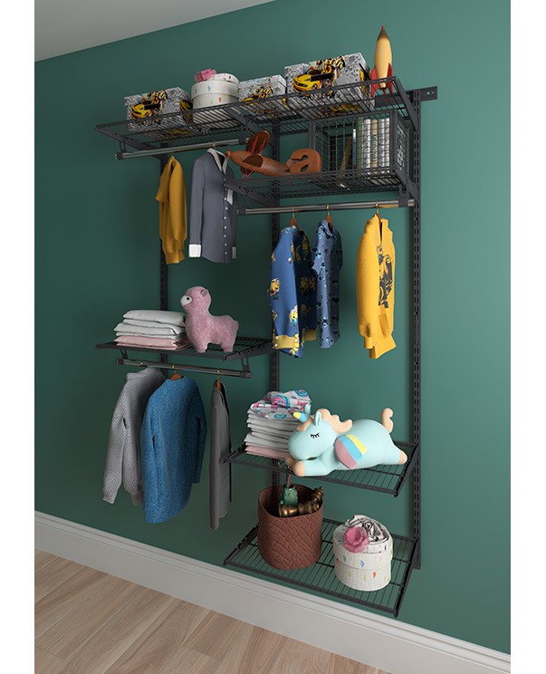 Гардеробная система Практик Home Optima G120 графит купить в Омске Гардеробная система Практик Home Optima G120 графит купить в Омске