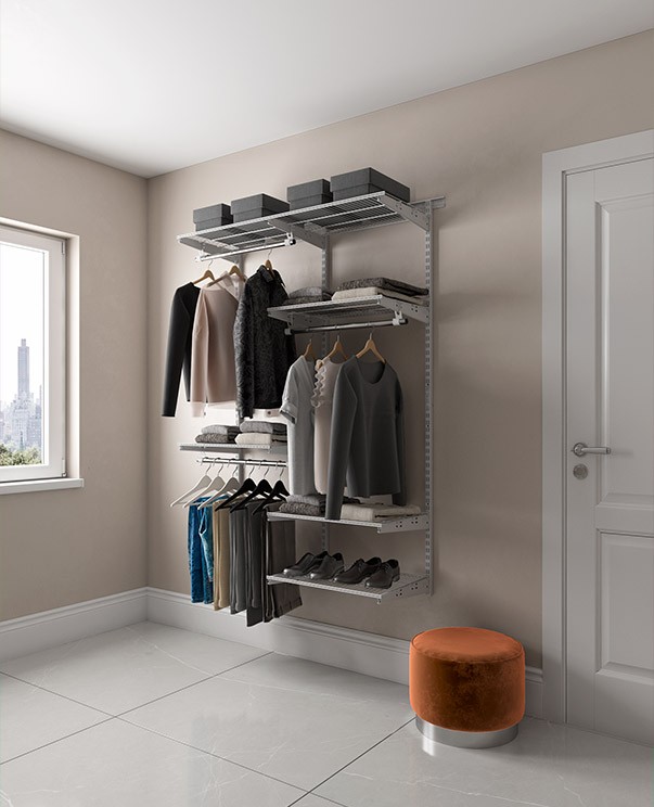 Гардеробная система Практик Home Optima G120 графит купить в Омске Гардеробная система Практик Home Optima G120 графит купить в Омске