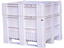 BoxPallet 1200x1000x1035 мм сплошной на полозьях серый