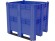 BoxPallet 1300х1150х1250 сплошной, на 3 полозьях синий купить в Омске