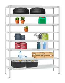 Стеллаж металлический Титан МС-900 2000x1000x600 8 полок Стеллаж металлический Титан МС-900 2000x1000x600 8 полок