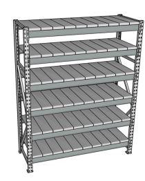 Стеллаж грузовой СГР 3000x2100x400 6 полок (металл)