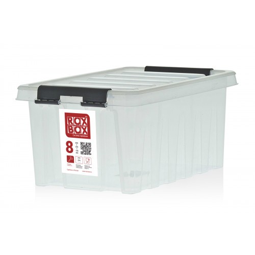 Контейнер Rox Box Original 8 (335х220х155 мм с крышкой и клипсами прозрачный) купить в Омске