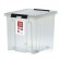 Контейнер Rox Box Original 50 (500х390х390 мм с крышкой и клипсами, на роликах, прозрачный) купить в Омске