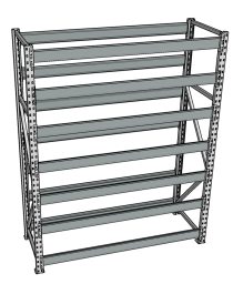 Стеллаж грузовой СГР 2500x900x800 7 полок (без настила) Стеллаж грузовой СГР 2500x900x800 7 полок (без настила)