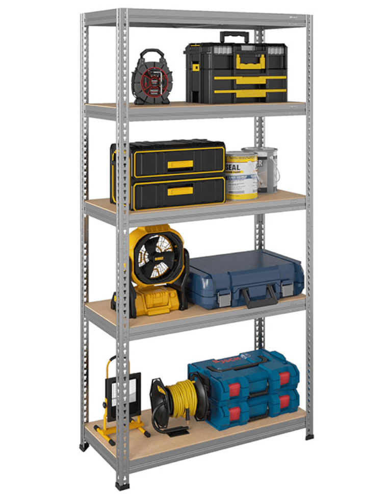 Стеллаж быстросборный ЛОФТ (SBL) 1800x900x450 5 полок (цинк) купить в Омске Стеллаж быстросборный ЛОФТ (SBL) 1800x900x450 5 полок (цинк) купить в Омске