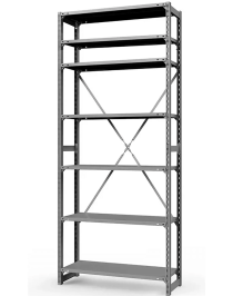 Стеллаж ТСУ 2000x1500x600 7 полок (300 кг, перф) Стеллаж ТСУ 2000x1500x600 7 полок (300 кг, перф)