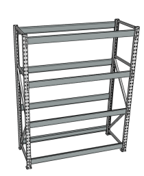 Стеллаж грузовой СГР 3000x1500x600 4 полки (без настила) Стеллаж грузовой СГР 3000x1500x600 4 полки (без настила)