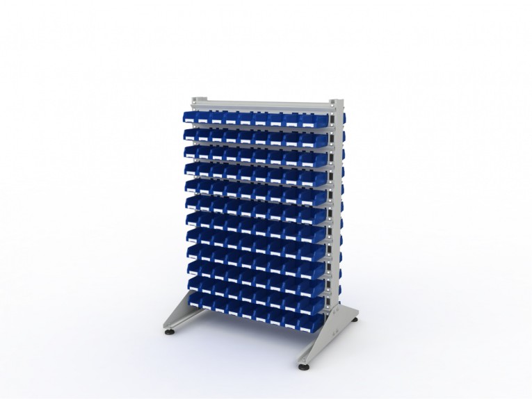 Стеллаж для пластиковых лотков SORTEX двухсторонний 1500x1000x800.01 купить в Омске