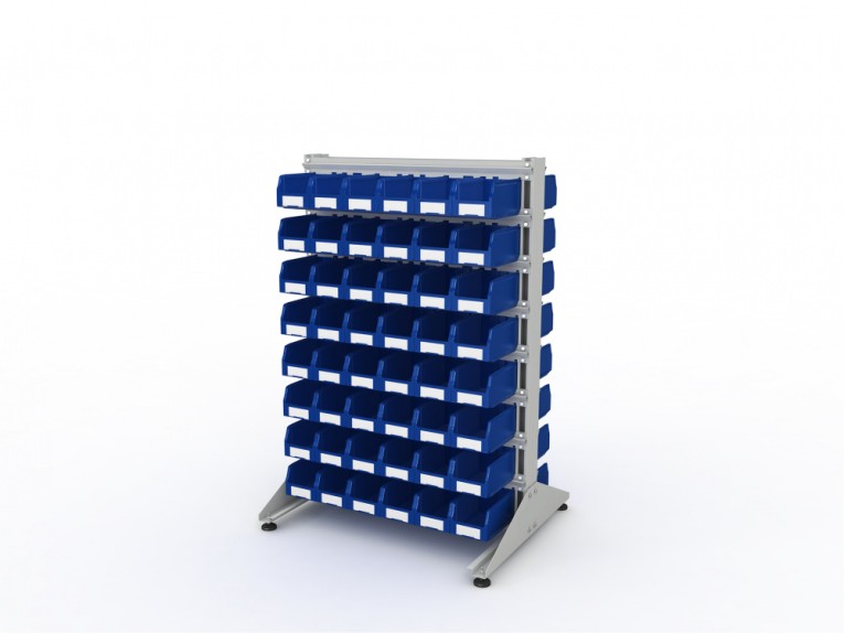 Стеллаж для пластиковых лотков SORTEX двухсторонний 1500x1000x800.02 купить в Омске