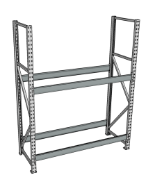 Стеллаж грузовой СГР 2000x1800x1000 2 полки (без настила)