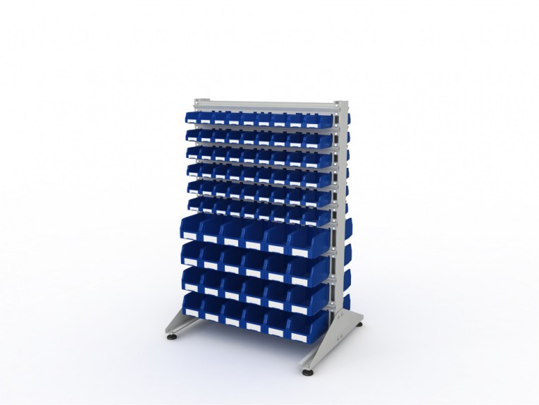 Стеллаж для пластиковых лотков SORTEX двухсторонний 1500x1000x800.04 купить в Омске