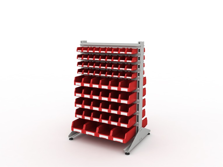 Стеллаж для пластиковых лотков SORTEX двухсторонний 1500x1000x800.05 купить в Омске Стеллаж для пластиковых лотков SORTEX двухсторонний 1500x1000x800.05 купить в Омске