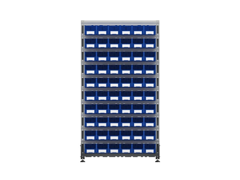 Стеллаж для пластиковых лотков SORTEX двухсторонний 1800x1000x800.02 купить в Омске Стеллаж для пластиковых лотков SORTEX двухсторонний 1800x1000x800.02 купить в Омске