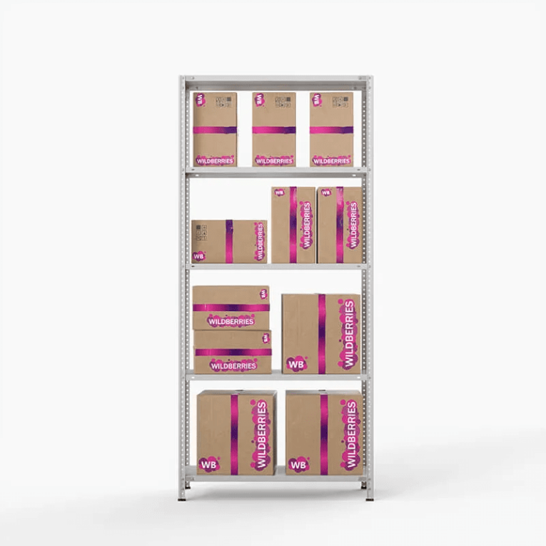 Стеллаж ПВЗ Wildberries 2000х1000х400 5 полок купить в Омске Стеллаж ПВЗ Wildberries 2000х1000х400 5 полок купить в Омске