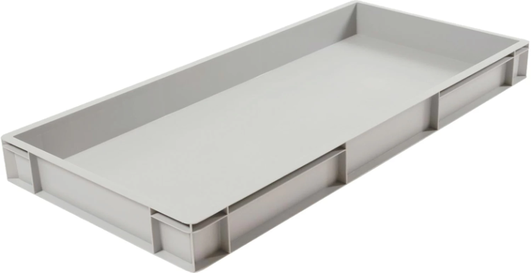 Ящик 1000х400х120 сплошной, без ручек, дно с усилением, серый B-4011 купить в Омске Ящик 1000х400х120 сплошной, без ручек, дно с усилением, серый B-4011 купить в Омске