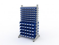 Стеллаж для пластиковых лотков SORTEX двухсторонний 1800x1000x800.04 Стеллаж для пластиковых лотков SORTEX двухсторонний 1800x1000x800.04