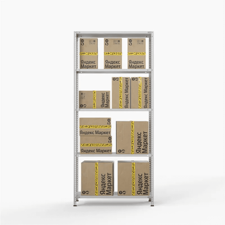 Стеллаж ПВЗ Яндекс Маркет 2000х1000х400 5 полок купить в Омске Стеллаж ПВЗ Яндекс Маркет 2000х1000х400 5 полок купить в Омске