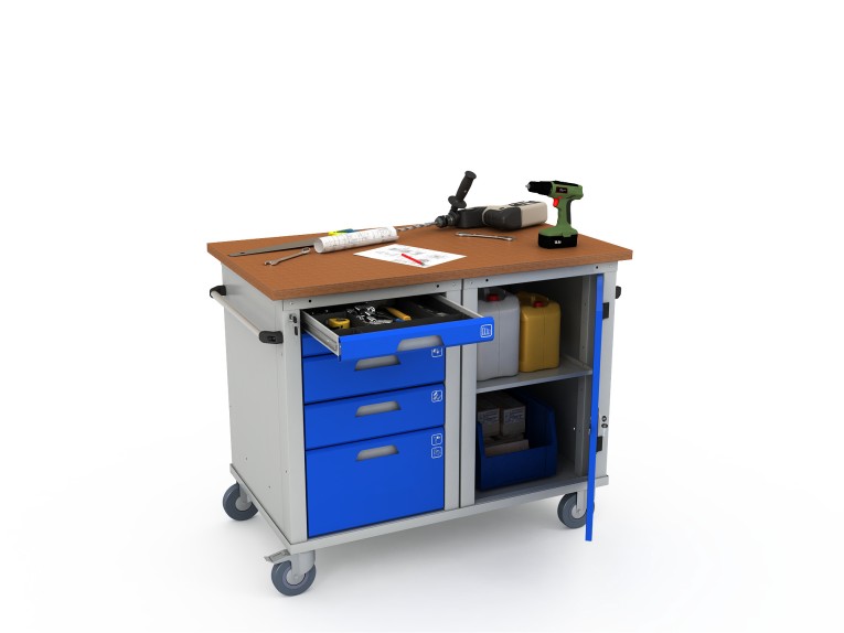 Верстак мобильный двухтумбовый WOKER PRO 2501.1200 купить в Омске