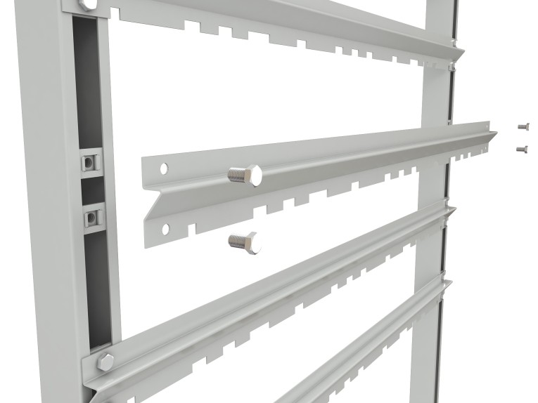 Стеллаж для пластиковых лотков SORTEX двухсторонний 1800x1000x800.05 купить в Омске Стеллаж для пластиковых лотков SORTEX двухсторонний 1800x1000x800.05 купить в Омске