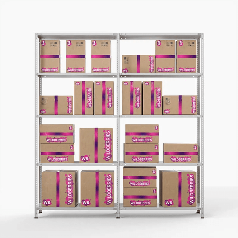 Стеллаж ПВЗ Wildberries 2000х2000х400 5 полок купить в Омске