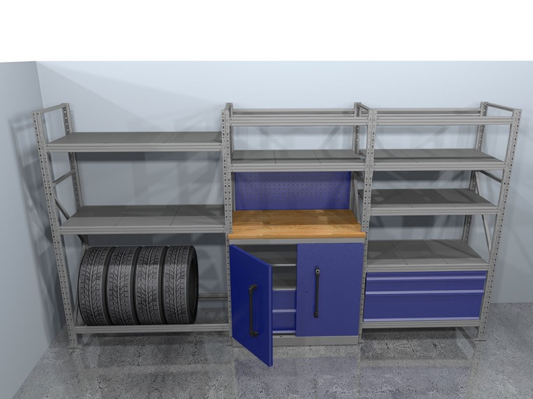 Стеллажная система хранения №2 Гараж купить в Омске Стеллажная система хранения №2 Гараж купить в Омске