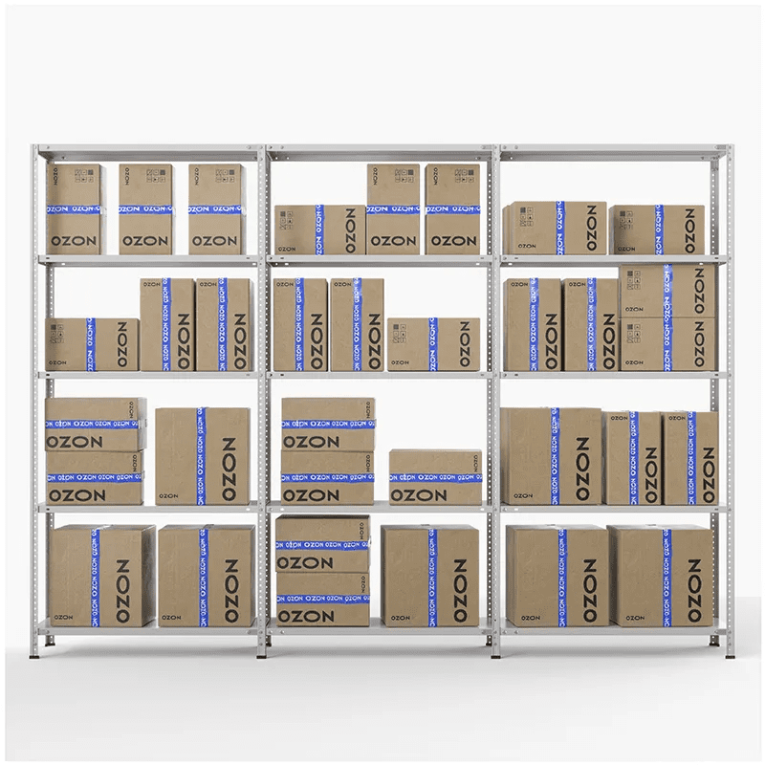 Стеллаж ПВЗ Озон 2000х3000х400 5 полок купить в Омске Стеллаж ПВЗ Озон 2000х3000х400 5 полок купить в Омске