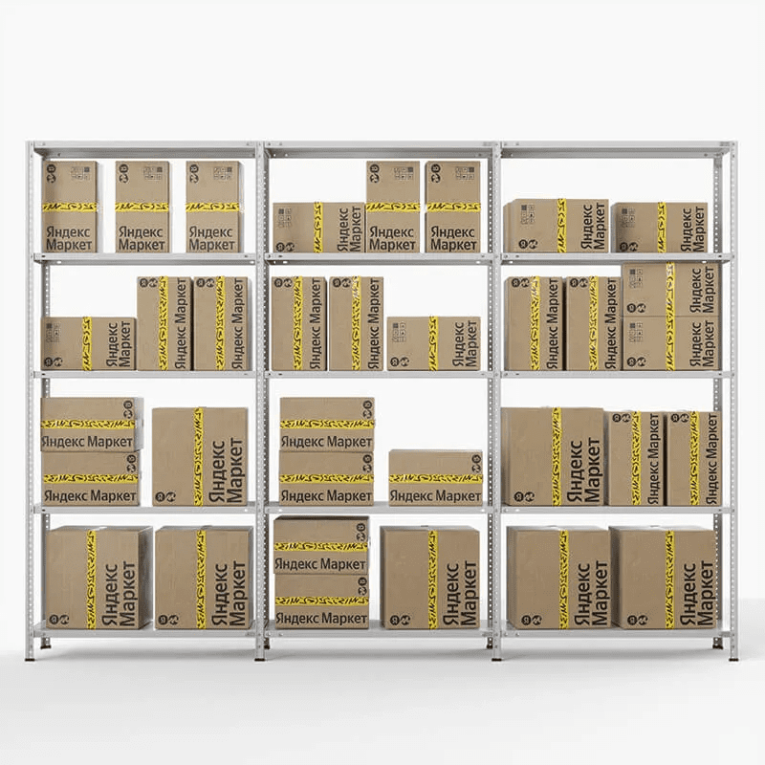 Стеллаж ПВЗ Яндекс Маркет 2000х3000х400 5 полок купить в Омске
