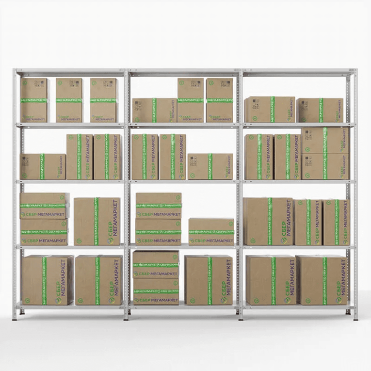 Стеллаж ПВЗ Сбер 2000х3000х400 5 полок купить в Омске Стеллаж ПВЗ Сбер 2000х3000х400 5 полок купить в Омске