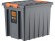Контейнер особопрочный Rox Box PRO 50 (500х390х390 мм с крышкой и клипсами, на роликах, антрацит) купить в Омске