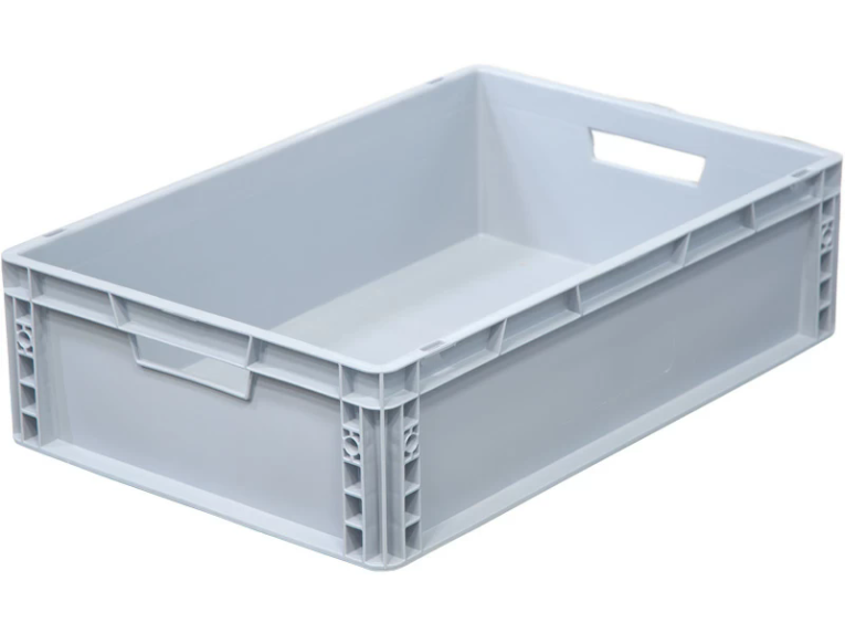 Ящик 600х400х170 сплошной, усиленное дно, цв. серый купить в Омске