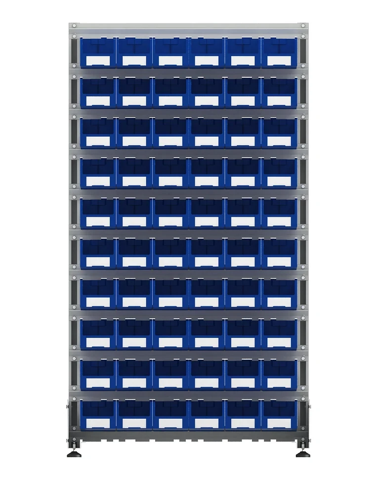 Стеллаж для пластиковых лотков SORTEX односторонний 1800x1000x450.02 купить в Омске
