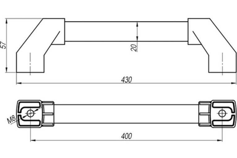 Ручка трубчатая СТ-4 АТ40020 купить в Омске