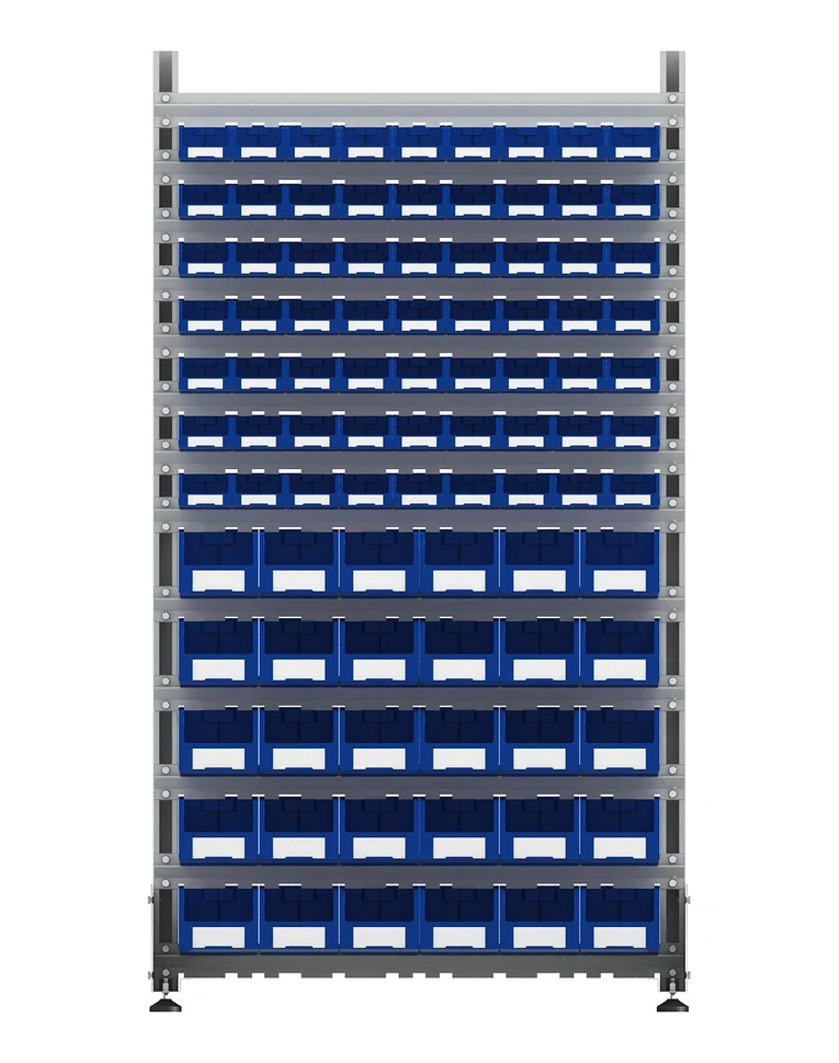 Стеллаж для пластиковых лотков SORTEX односторонний 1800x1000x450.04 купить в Омске