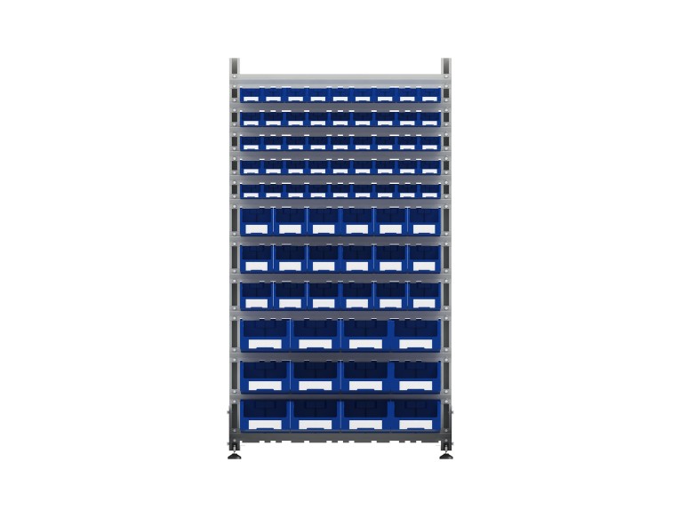 Стеллаж для пластиковых лотков SORTEX односторонний 1800x1000x450.06 купить в Омске