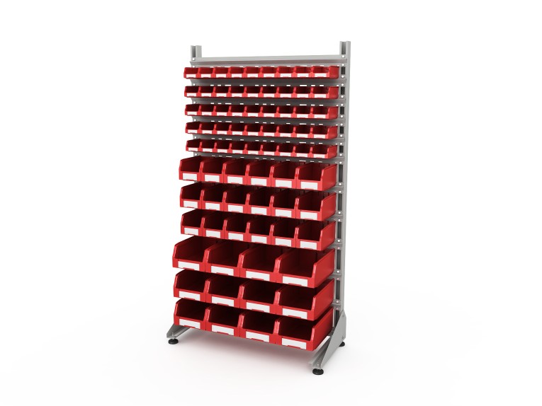 Стеллаж для пластиковых лотков SORTEX односторонний 1800x1000x450.06 купить в Омске